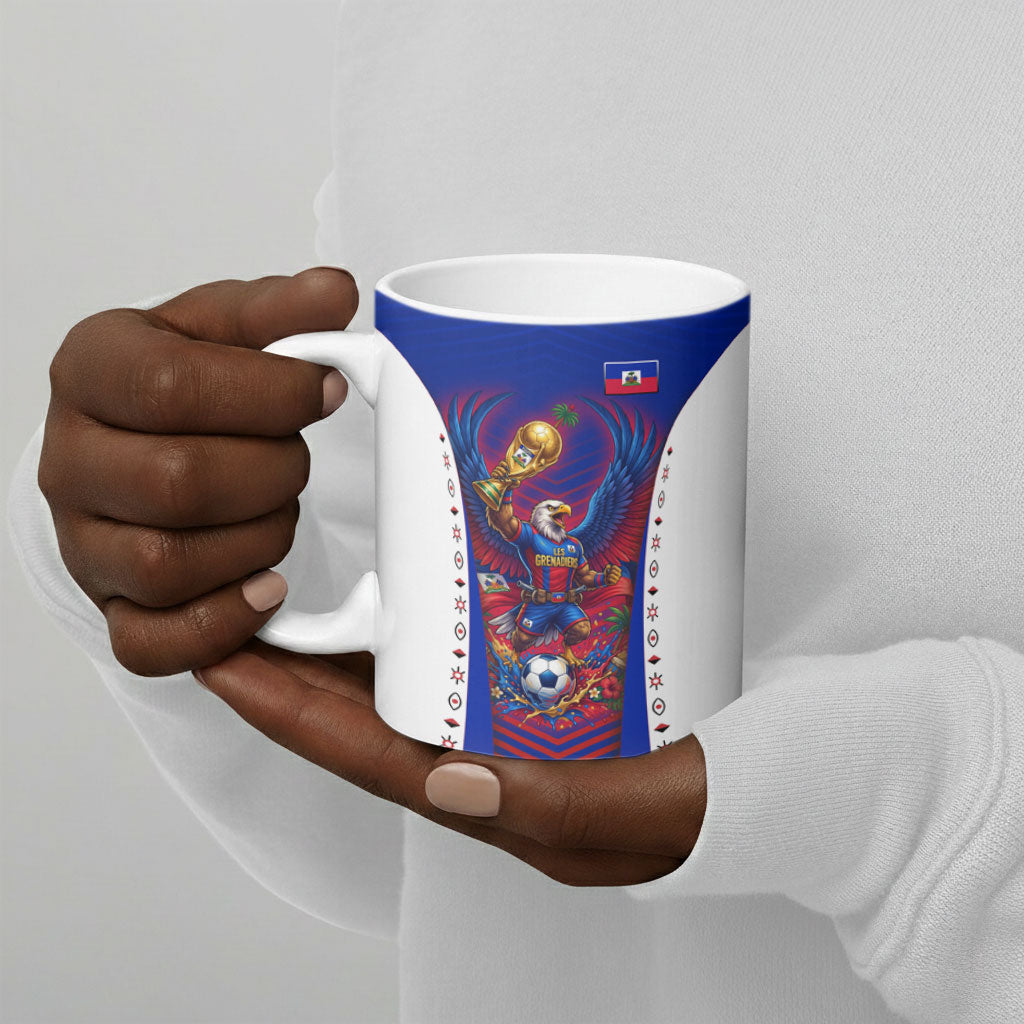 Personalized Haiti Football Eagle Champions Ceramic Mug Les Grenadiers Soccer Trophy 2026 Heritage Flag
