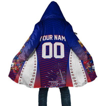 Personalized Haiti Football Eagle Champions Cloak Les Grenadiers Soccer Trophy 2026 Heritage Flag