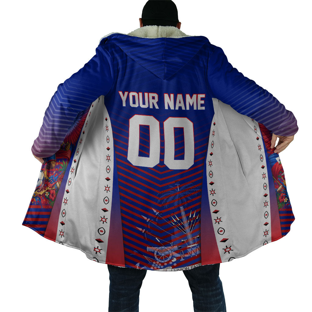 Personalized Haiti Football Eagle Champions Cloak Les Grenadiers Soccer Trophy 2026 Heritage Flag