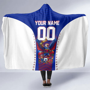 Personalized Haiti Football Eagle Champions Hooded Blanket Les Grenadiers Soccer Trophy 2026 Heritage Flag
