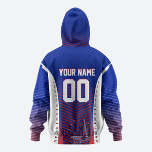 Personalized Haiti Football Eagle Champions Hoodie Les Grenadiers Soccer Trophy 2026 Heritage Flag