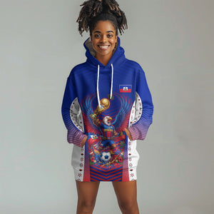 Personalized Haiti Football Eagle Champions Hoodie Dress Les Grenadiers Soccer Trophy 2026 Heritage Flag