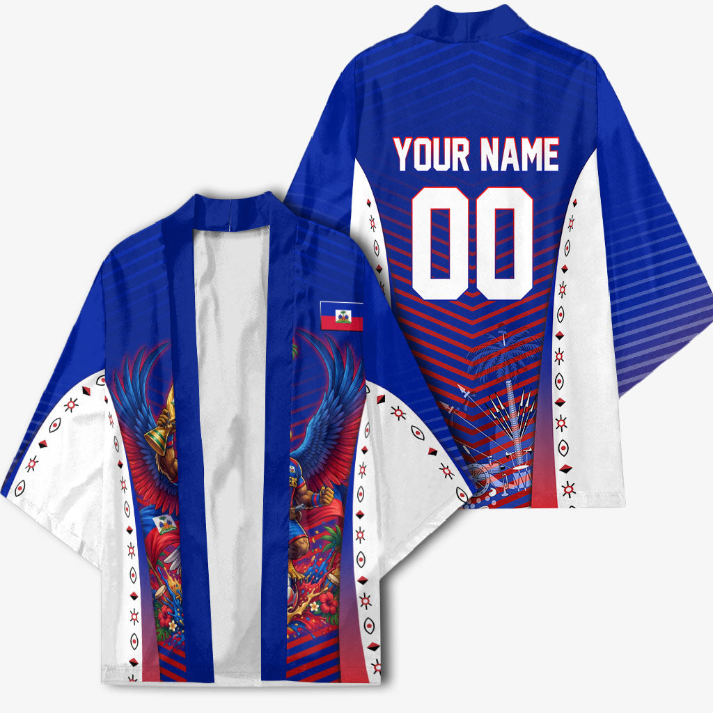 Personalized Haiti Football Eagle Champions Kimono Les Grenadiers Soccer Trophy 2026 Heritage Flag