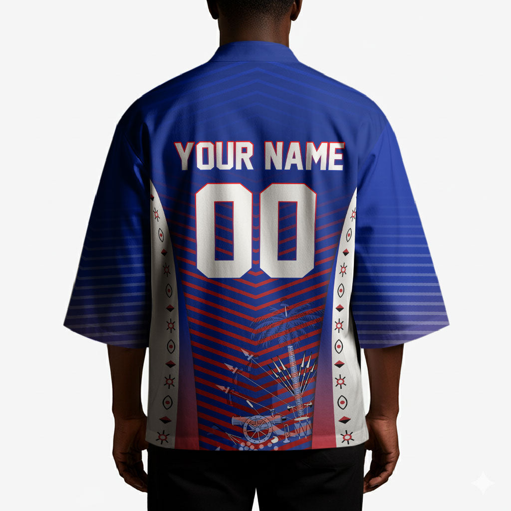 Personalized Haiti Football Eagle Champions Kimono Les Grenadiers Soccer Trophy 2026 Heritage Flag