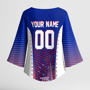 Personalized Haiti Football Eagle Champions Kimono Sleeve Blouse Les Grenadiers Soccer Trophy 2026 Heritage Flag