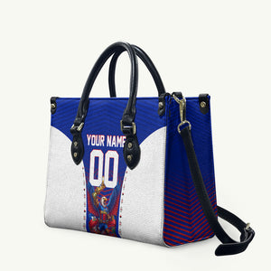 Personalized Haiti Football Eagle Champions Leather Bag Les Grenadiers Soccer Trophy 2026 Heritage Flag