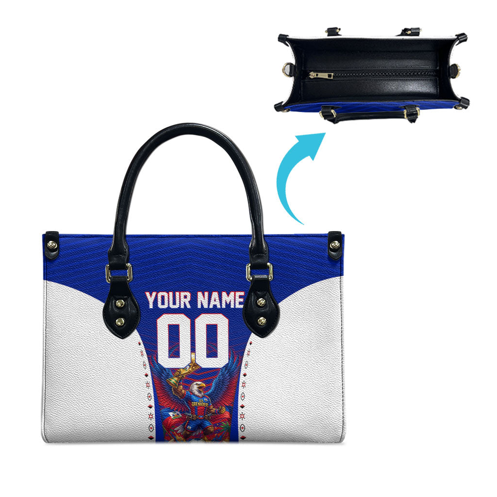 Personalized Haiti Football Eagle Champions Leather Bag Les Grenadiers Soccer Trophy 2026 Heritage Flag