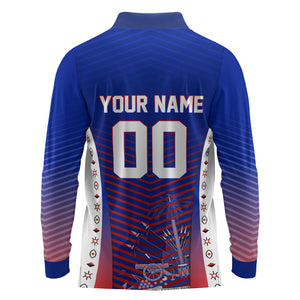 Personalized Haiti Football Eagle Champions Long Sleeve Polo Shirt Les Grenadiers Soccer Trophy 2026 Heritage Flag