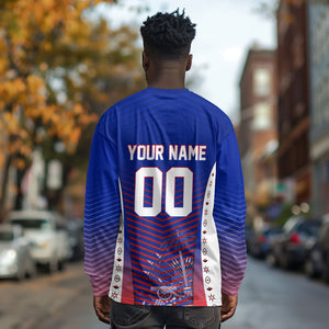 Personalized Haiti Football Eagle Champions Long Sleeve Shirt Les Grenadiers Soccer Trophy 2026 Heritage Flag
