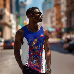 Personalized Haiti Football Eagle Champions Men Tank Top Les Grenadiers Soccer Trophy 2026 Heritage Flag