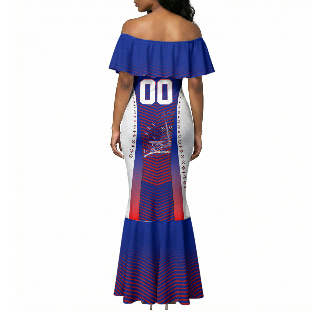 Personalized Haiti Football Eagle Champions Mermaid Dress Les Grenadiers Soccer Trophy 2026 Heritage Flag