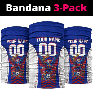 Personalized Haiti Football Eagle Champions Neck Gaiter Les Grenadiers Soccer Trophy 2026 Heritage Flag