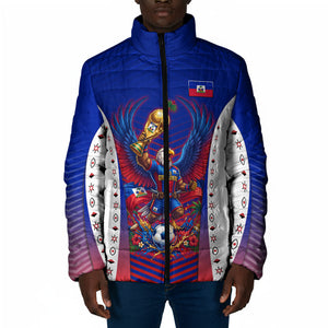 Personalized Haiti Football Eagle Champions Padded Jacket Les Grenadiers Soccer Trophy 2026 Heritage Flag