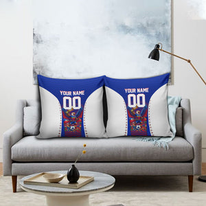 Personalized Haiti Football Eagle Champions Pillow Cover Les Grenadiers Soccer Trophy 2026 Heritage Flag
