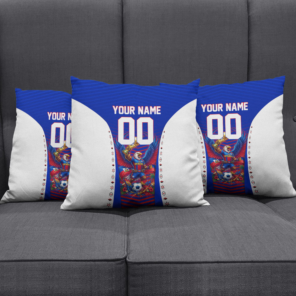 Personalized Haiti Football Eagle Champions Pillow Cover Les Grenadiers Soccer Trophy 2026 Heritage Flag