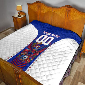 Personalized Haiti Football Eagle Champions Quilt Les Grenadiers Soccer Trophy 2026 Heritage Flag