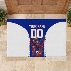 Personalized Haiti Football Eagle Champions Rubber Doormat Les Grenadiers Soccer Trophy 2026 Heritage Flag