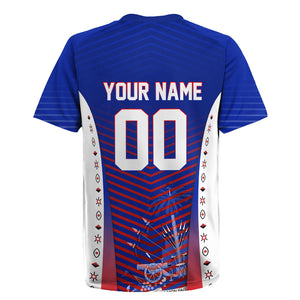 Personalized Haiti Football Eagle Champions Rugby Jersey Les Grenadiers Soccer Trophy 2026 Heritage Flag