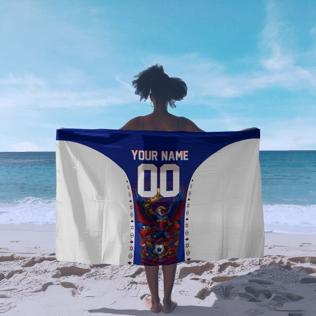Personalized Haiti Football Eagle Champions Sarong Les Grenadiers Soccer Trophy 2026 Heritage Flag