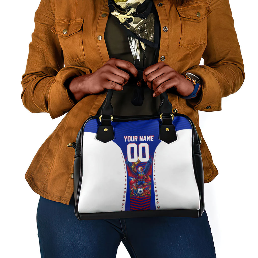 Personalized Haiti Football Eagle Champions Shoulder Handbag Les Grenadiers Soccer Trophy 2026 Heritage Flag