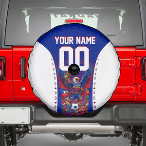 Personalized Haiti Football Eagle Champions Spare Tire Cover Les Grenadiers Soccer Trophy 2026 Heritage Flag