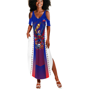 Personalized Haiti Football Eagle Champions Summer Maxi Dress Les Grenadiers Soccer Trophy 2026 Heritage Flag
