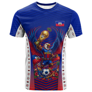 Personalized Haiti Football Eagle Champions T shirt Les Grenadiers Soccer Trophy 2026 Heritage Flag
