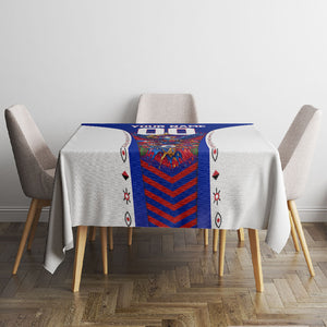 Personalized Haiti Football Eagle Champions Tablecloth Les Grenadiers Soccer Trophy 2026 Heritage Flag