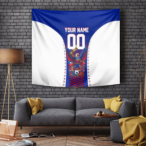 Personalized Haiti Football Eagle Champions Tapestry Les Grenadiers Soccer Trophy 2026 Heritage Flag