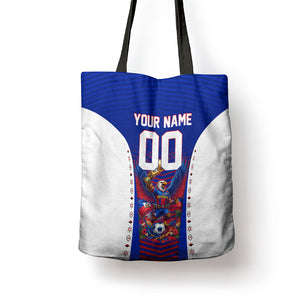Personalized Haiti Football Eagle Champions Tote Bag Les Grenadiers Soccer Trophy 2026 Heritage Flag