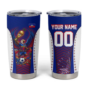Personalized Haiti Football Eagle Champions Tumbler Cup Les Grenadiers Soccer Trophy 2026 Heritage Flag