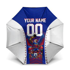 Personalized Haiti Football Eagle Champions Umbrella Les Grenadiers Soccer Trophy 2026 Heritage Flag