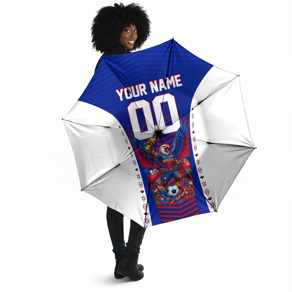 Personalized Haiti Football Eagle Champions Umbrella Les Grenadiers Soccer Trophy 2026 Heritage Flag