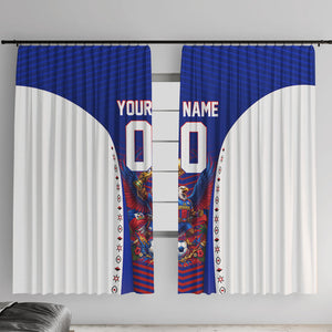 Personalized Haiti Football Eagle Champions Window Curtain Les Grenadiers Soccer Trophy 2026 Heritage Flag