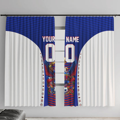 Personalized Haiti Football Eagle Champions Window Curtain Les Grenadiers Soccer Trophy 2026 Heritage Flag
