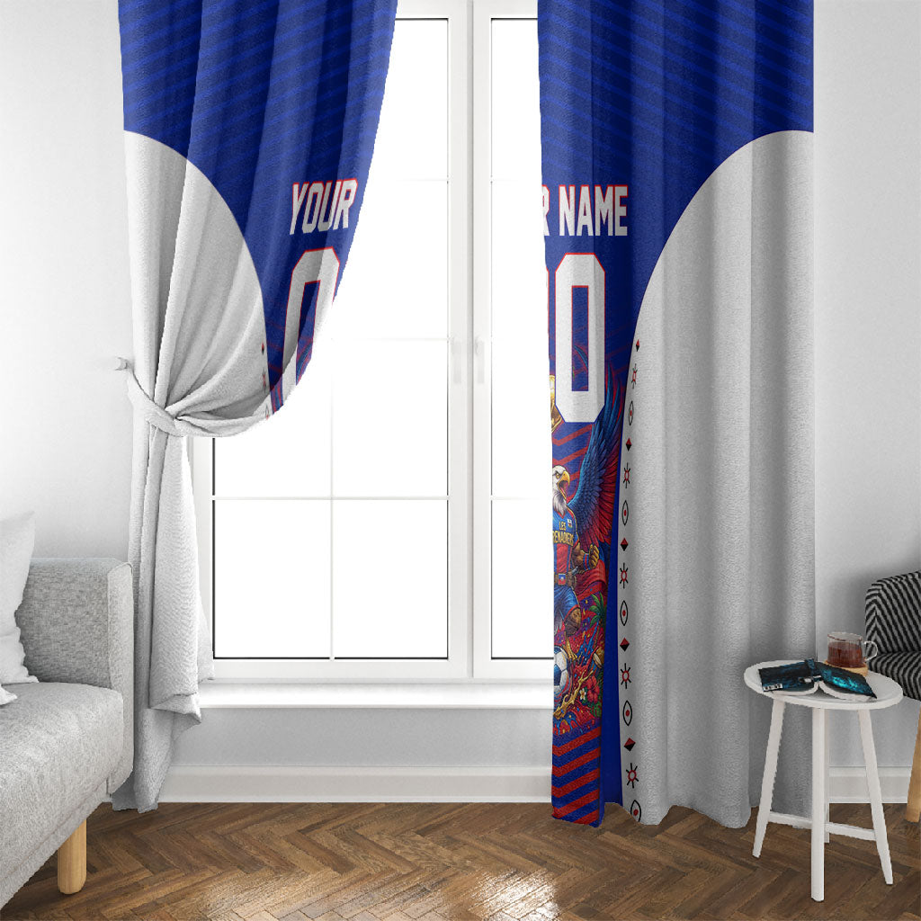 Personalized Haiti Football Eagle Champions Window Curtain Les Grenadiers Soccer Trophy 2026 Heritage Flag