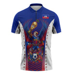 Personalized Haiti Football Eagle Champions Zipper Polo Shirt Les Grenadiers Soccer Trophy 2026 Heritage Flag