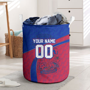 Personalized Haiti Soccer Les Grenadiers Laundry Basket Championship Football 2026 Trophy Haitian Flag Map