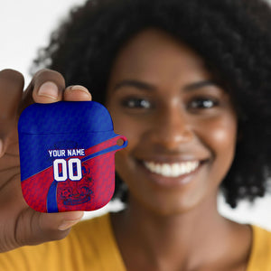 Personalized Haiti Soccer Les Grenadiers AirPods Case Championship Football 2026 Trophy Haitian Flag Map