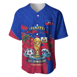 Personalized Haiti Soccer Les Grenadiers Baseball Jersey Championship Football 2026 Trophy Haitian Flag Map