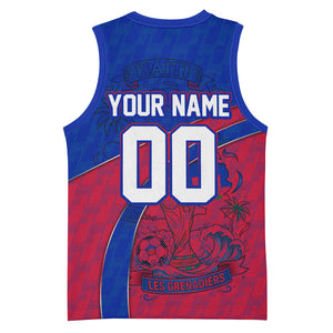 Personalized Haiti Soccer Les Grenadiers Basketball Jersey Championship Football 2026 Trophy Haitian Flag Map