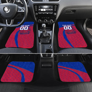 Personalized Haiti Soccer Les Grenadiers Car Mats Championship Football 2026 Trophy Haitian Flag Map