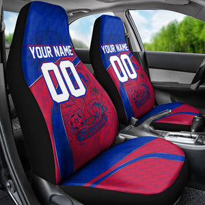Personalized Haiti Soccer Les Grenadiers Car Seat Cover Championship Football 2026 Trophy Haitian Flag Map