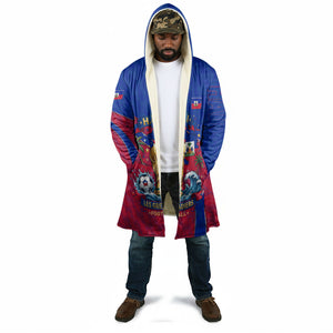 Personalized Haiti Soccer Les Grenadiers Cloak Championship Football 2026 Trophy Haitian Flag Map