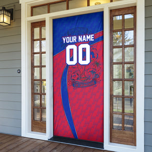 Personalized Haiti Soccer Les Grenadiers Door Cover Championship Football 2026 Trophy Haitian Flag Map