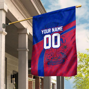 Personalized Haiti Soccer Les Grenadiers Garden Flag Championship Football 2026 Trophy Haitian Flag Map