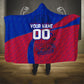 Personalized Haiti Soccer Les Grenadiers Hooded Blanket Championship Football 2026 Trophy Haitian Flag Map