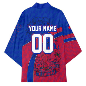 Personalized Haiti Soccer Les Grenadiers Kimono Championship Football 2026 Trophy Haitian Flag Map