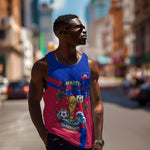 Personalized Haiti Soccer Les Grenadiers Men Tank Top Championship Football 2026 Trophy Haitian Flag Map