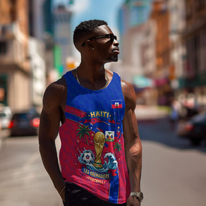 Personalized Haiti Soccer Les Grenadiers Men Tank Top Championship Football 2026 Trophy Haitian Flag Map